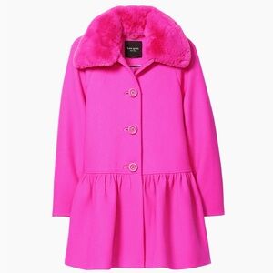 kate spade new york
Mainline Wool-Blend Flounce Coat. The hottest brightest pink